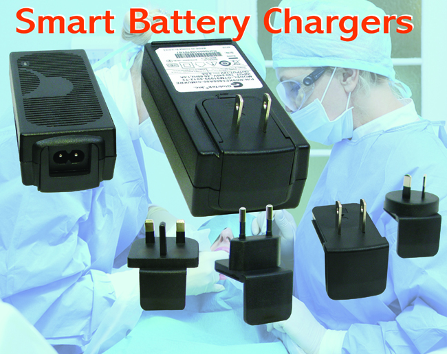 Available in versions delivering 4.2V, 8.4V, or 12.6V at 1 A to address single- or multiple-battery configurations, the GTM91128 families of smart Li-Ion battery chargers from GlobTek offer three charging... Available in versions delivering 4.2V, 8.4V, or 12.6V at 1 A to address single- or multiple-battery configurations, the GTM91128 families of smart Li-Ion battery chargers from GlobTek offer three charging...