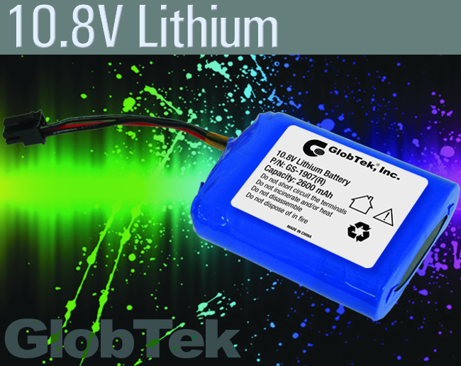 10.8V, 2.6Ah Battery Pack with Integral Charger Suitable for Cost Sensitive Mobile Applications